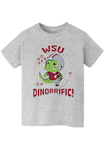 Vive La Fete Washington State Cougars Youth Grey Dino-Riffic Short Sleeve T-Shirt