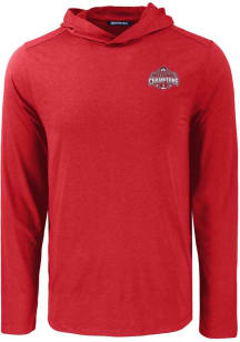 Mens Ohio State Buckeyes Red Cutter and Buck 2024 Football National Champion Coastline Eco Long ..