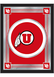 Utah Utes Logo Hanging Back Bar Mirror