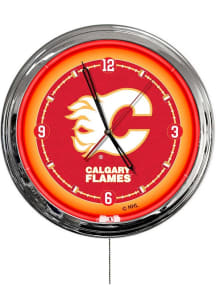 Calgary Flames Multi Color LED Wall Clock