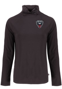Cutter and Buck DC United Womens Black Coastline Eco Funnel Neck Crew Sweatshirt