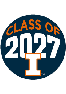 Orange Illinois Fighting Illini 3&quot; Class of 2027 Button