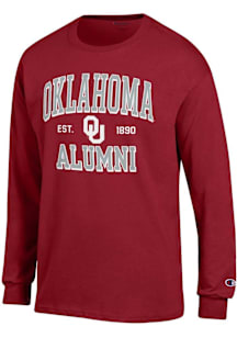 Champion Oklahoma Sooners Crimson Est Alumni Jersey Long Sleeve T Shirt