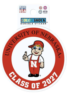 Red Nebraska Cornhuskers Class of 2027 Durable Stickers