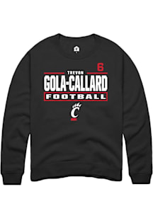 Trevon Gola-Callard Cincinnati Bearcats Mens Black Football NIL Stacked Box Player Crew