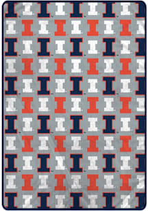 Illinois Fighting Illini Twin XL Plush 65 x 90 Fleece Blanket - Orange