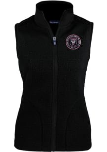Cutter and Buck Inter Miami CF Womens Black Cascade Sherpa Vest