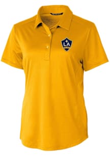 Cutter and Buck LA Galaxy Womens Yellow Prospect Short Sleeve Polo Shirt