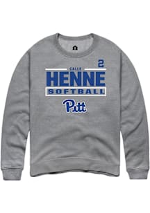 Calle Henne Rally Mens Graphite Pitt Panthers NIL Stacked Box Player Crew