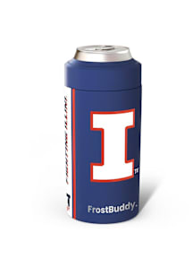 Navy Blue Illinois Fighting Illini Stripe Universal Frost Buddy Stainless Steel Coolie