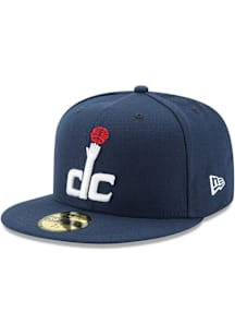 New Era Washington Wizards Mens Navy Blue DC Logo Basic 59FIFTY Fitted Hat