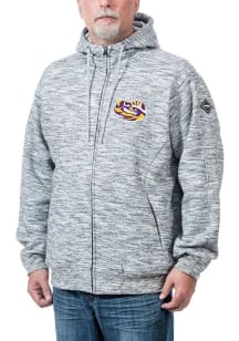 LSU Tigers Mens Grey Clutch Fleece Medium Weight Jacket