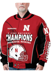 Nebraska Cornhuskers Mens Red Commemorative Twill Medium Weight Jacket