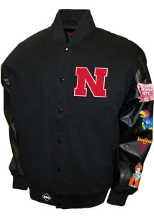 Nebraska Cornhuskers Mens Black Big 8 Commemorative Medium Weight Jacket