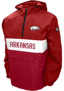 Arkansas Razorbacks Mens Red Alpha Anorak Pullover Jackets