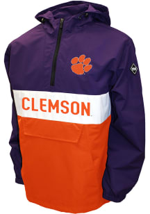 Clemson Tigers Mens Purple Alpha Anorak Pullover Jackets