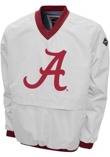 Alabama Crimson Tide Mens White Big Logo Light Weight Jacket