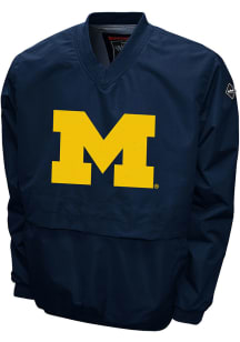 Michigan Wolverines Mens Navy Blue Big Logo Light Weight Jacket