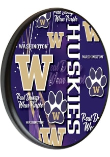 Black Washington Huskies Printed Sign