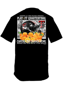 Texas Tech Red Raiders Black 2026 Orange Bowl Short Sleeve T Shirt