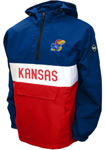 Kansas Jayhawks Mens Blue Alpha Anorak Light Weight Jacket