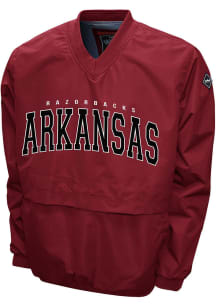 Arkansas Razorbacks Mens Crimson Members Windshell Pullover Jackets