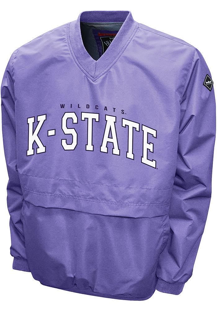 K-State Wildcats Mens Lavender Members Windshell Pullover Jackets