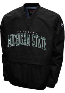 Michigan State Spartans Mens Black Members Windshell Pullover Jackets