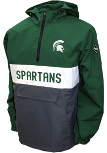 Mens Green Michigan State Spartans Alpha Anorak Light Weight Jacket