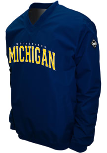 Michigan Wolverines Mens Navy Blue Members Pullover Jackets