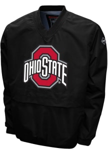 Ohio State Buckeyes Mens Black Big Logo Windshell Pullover Jackets
