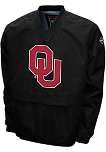 Oklahoma Sooners Mens Black Big Logo Windshell Pullover Jackets