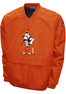 Oklahoma State Cowboys Mens Orange Big Logo Windshell Pullover Jackets