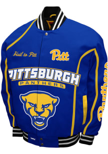 Pitt Panthers Mens Blue Thrill Cotton Twill Heavyweight Jacket