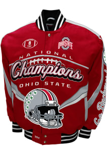 Ohio State Buckeyes Mens Red Commemorative Cotton Twill Heavyweight Jacket