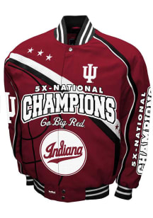 Indiana Hoosiers Mens Crimson Commemorative Cotton Twill Heavyweight Jacket