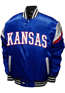 Mens Kansas Jayhawks Power Satin Heavyweight Jacket - Blue