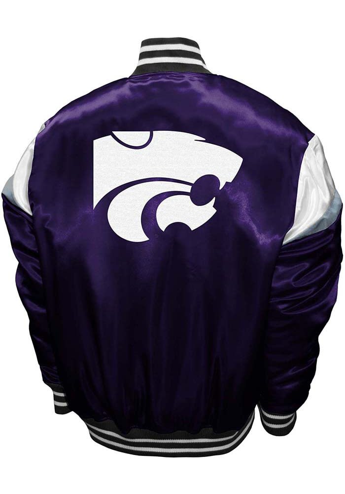 Mens PURPLE K-State Wildcats Power Satin Heavyweight Jacket - 34560204
