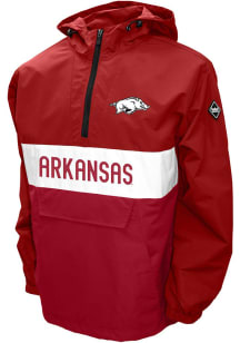 Arkansas Razorbacks Mens Crimson Alpha Anorak Light Weight Jacket