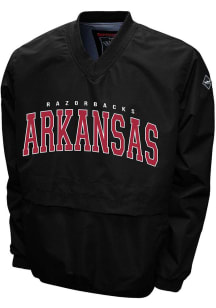 Arkansas Razorbacks Mens Black Members Windshell Pullover Jackets