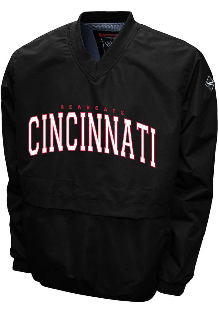 Cincinnati Bearcats Mens Black Big Logo Windshell Pullover Jackets