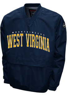 West Virginia Mountaineers Mens Navy Blue Members Windshell Pullover Jackets