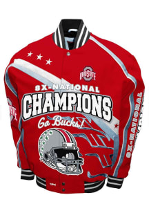 Mens Red Ohio State Buckeyes Commemorative Cotton Twill Heavyweight Jacket