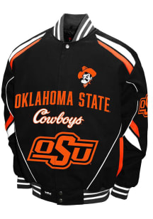 Oklahoma State Cowboys Mens Black Stout Cotton Twill Heavyweight Jacket