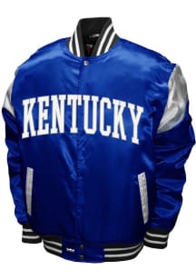Mens Kentucky Wildcats Power Satin Heavyweight Jacket - Blue