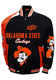 Mens Oklahoma State Cowboys Spirt Cotton Twill Heavyweight Jacket - Black
