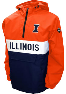 Mens Orange Illinois Fighting Illini Alpha Anorak Pullover Jackets