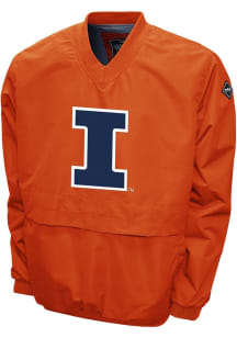 Mens Navy Blue Illinois Fighting Illini Big Logo Windshell Pullover Jackets