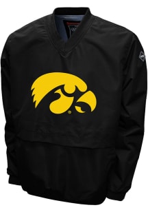 Mens Black Iowa Hawkeyes Big Logo Windshell Pullover Jackets