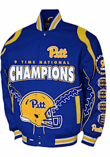 Pitt Panthers Football Commemorative Cotton Twill Heavyweight Jacket - Blue